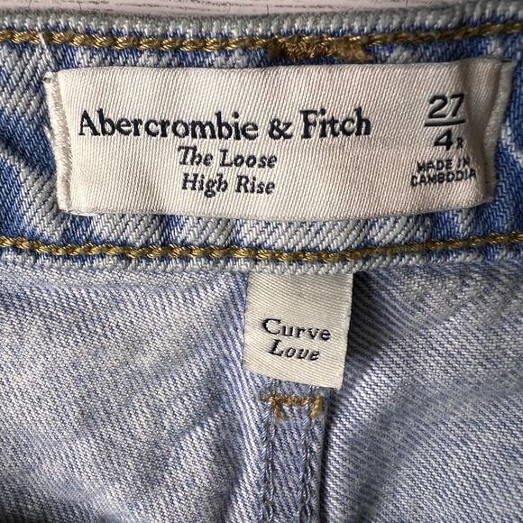 Abercrombie & Fitch Jeans Womens Size 27/4 The Loose High Rise Curve Love - Picture 15 of 16